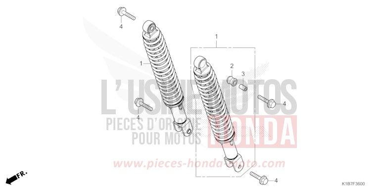 KISSEN, HINTEN von Forza 350 MAT PEARL PACIFIC BLUE (PB397) von 2021